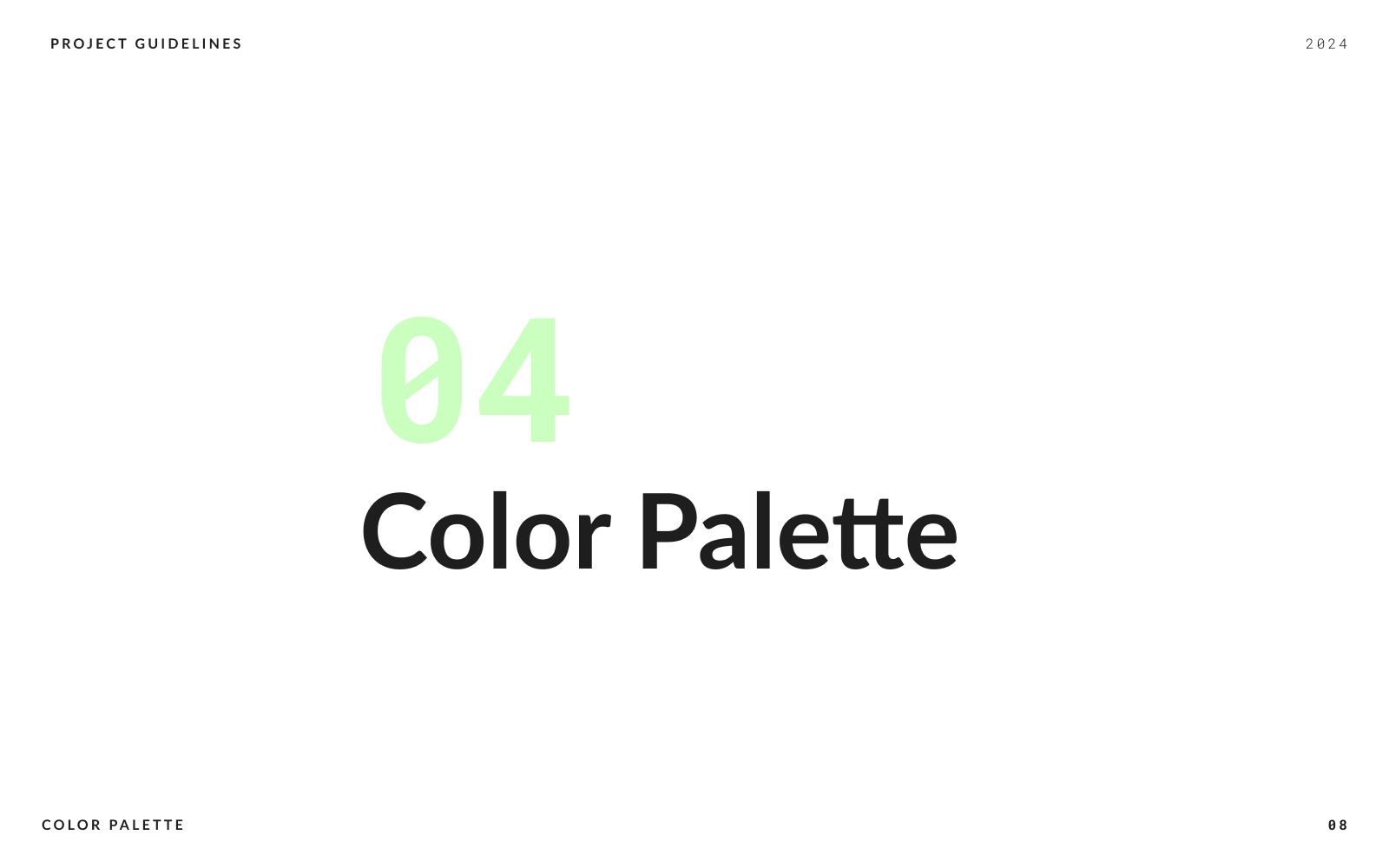 Styleguide: color palette